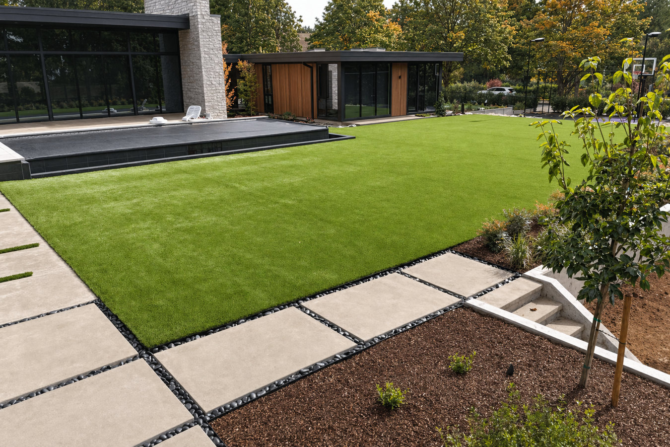 Commercial turf installation